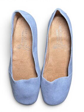 Aerosoles Stitch N Turn Mr. Softee Ballet Flats, Light Blue Leather,  Size 9M